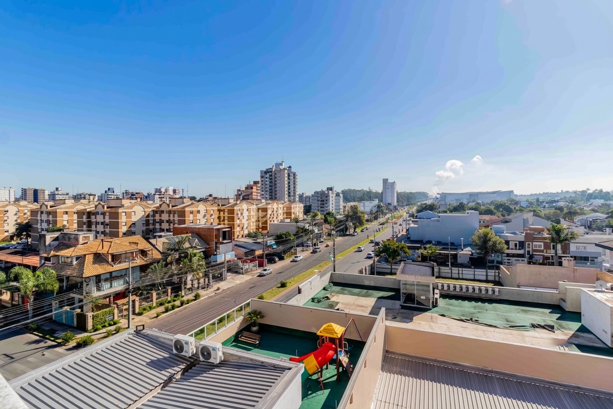 Vista livre sobre Canoas a partir do apartamento